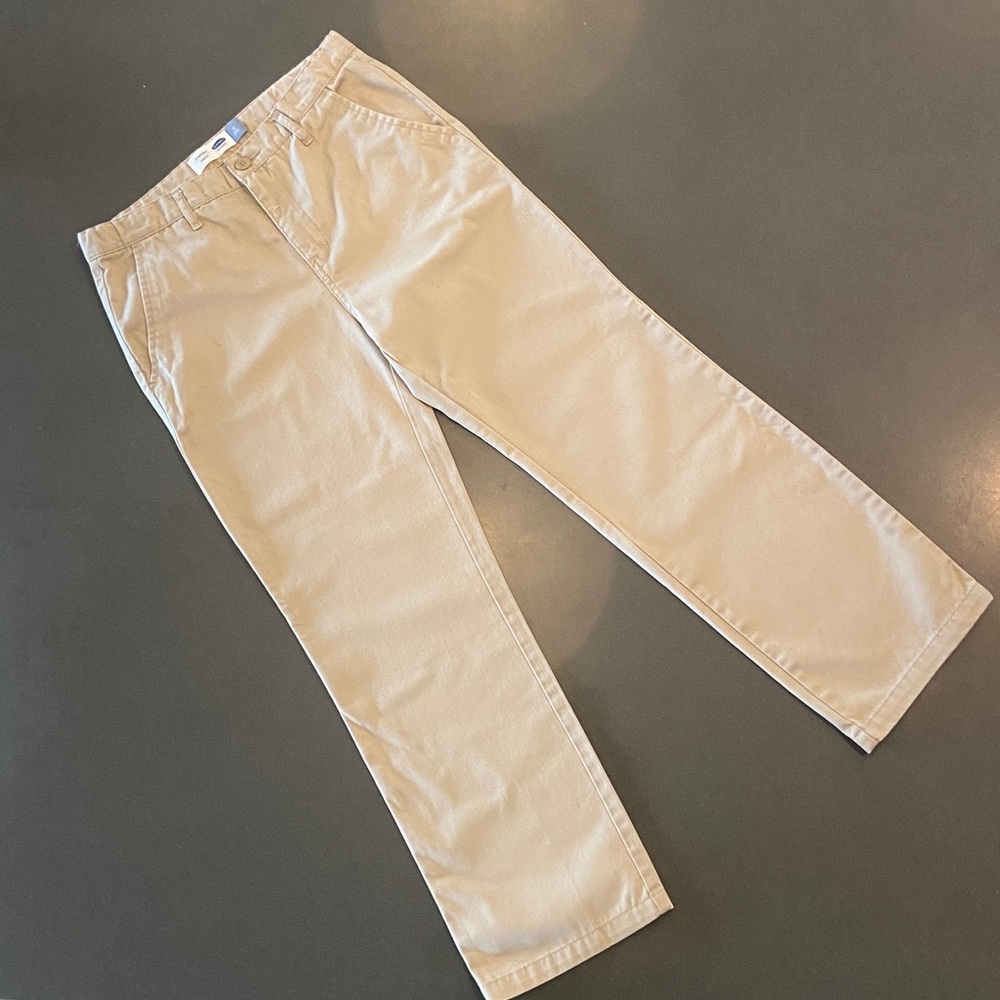 Old Navy Beige Straight-Leg Trousers